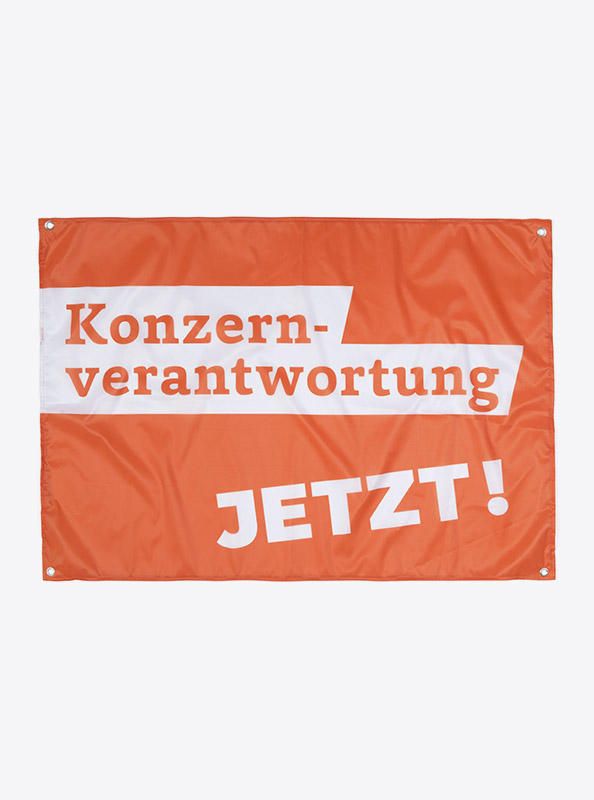 Fahne Mit Druck Koalition Konzernverantwortung Mit Logo Bedrucken Banner Vollflaechig Oesen De