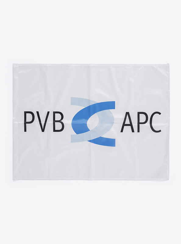Fahne Mit Druck Pvb Mit Logo Slogan Bedrucken Kampagne Polyester Mit Oesen