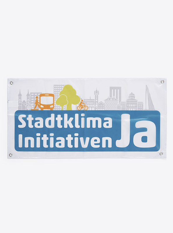 Fahne Recycled Stadtklima Initiativen Mit Logo Bedrucken