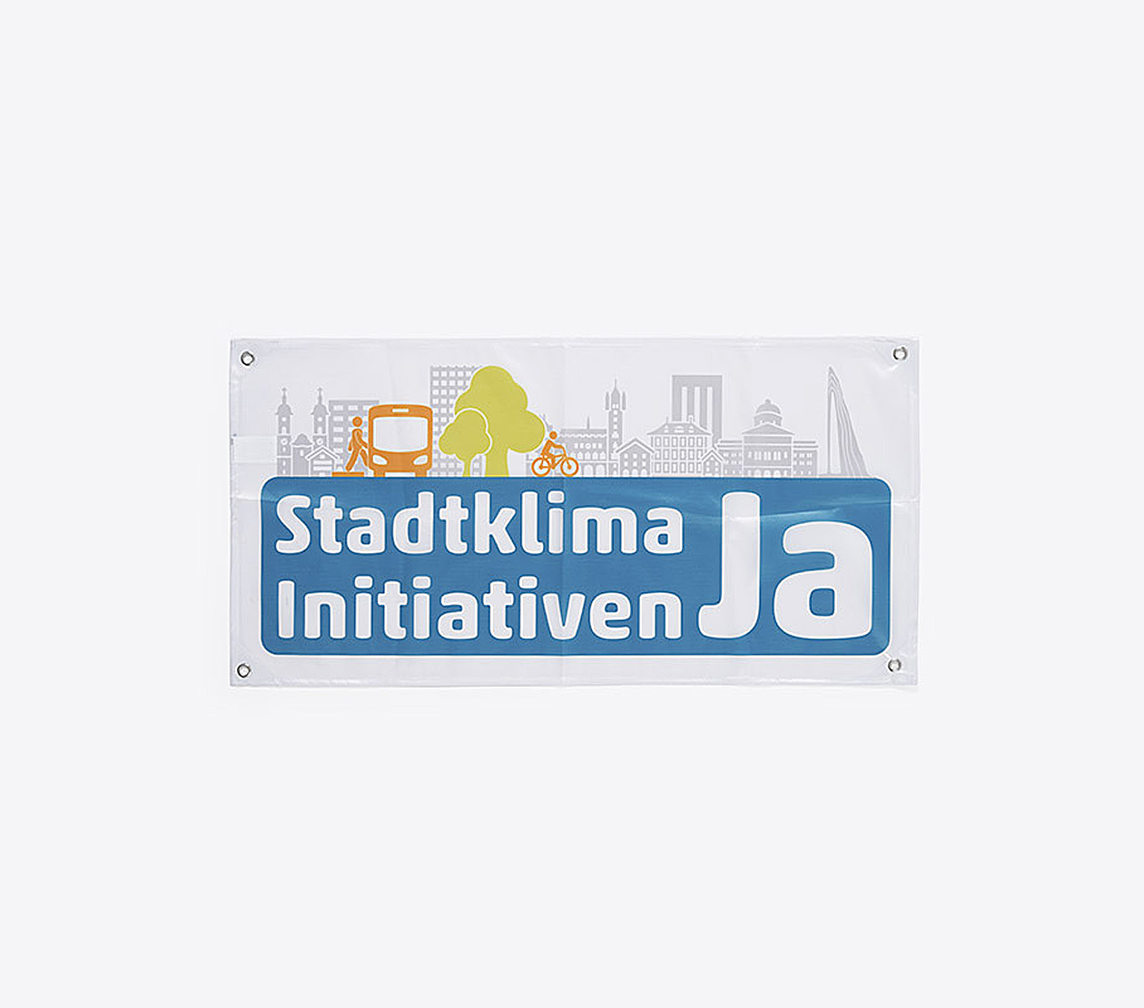 Fahne Recycled Stadtklima Initiativen Mit Logo Bedrucken