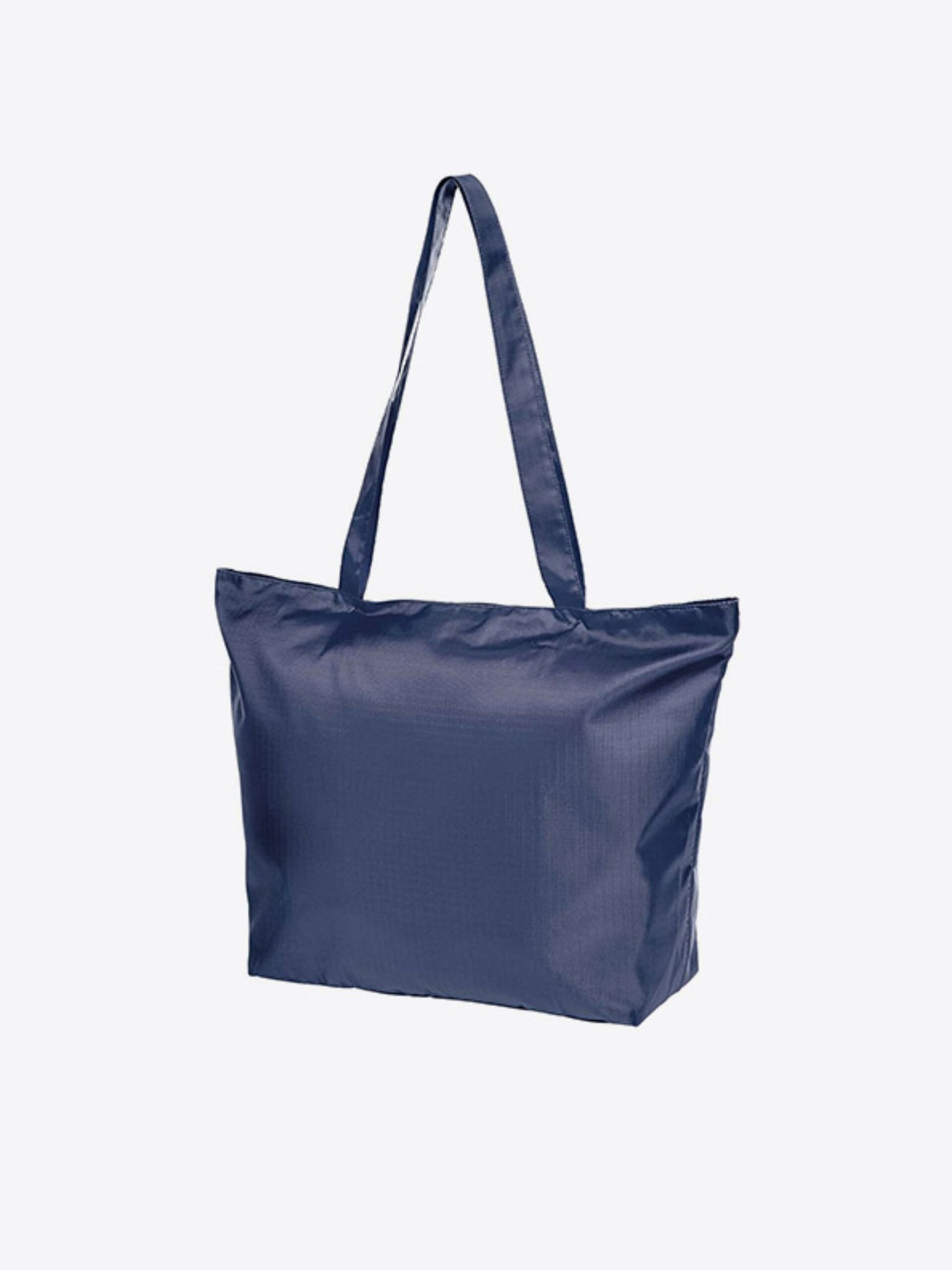 Faltbare Tasche Easy Mit Logo Bedrucken Reissverschluss Zusatztasche Reisetasche Polyester Marine