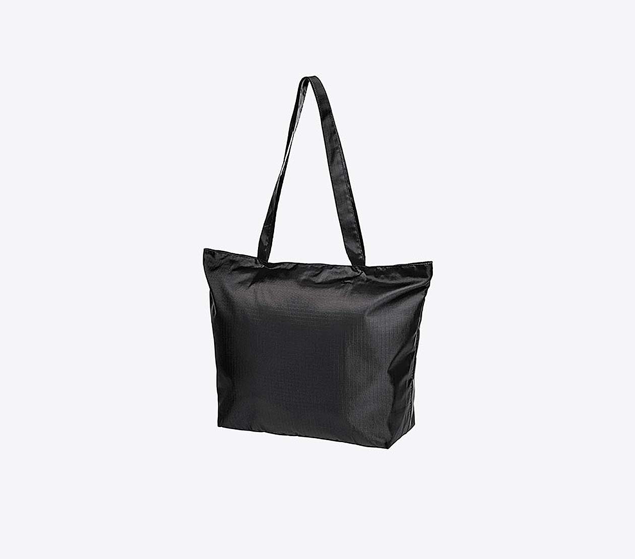 Faltbare Tasche Easy Mit Logo Bedrucken Reissverschluss Zusatztasche Reisetasche Polyester Schwarz