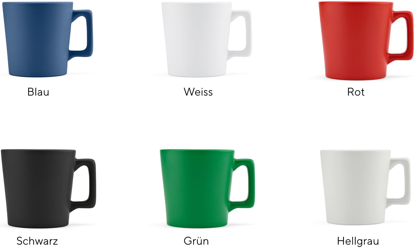Farbauswahl Tasse Matt
