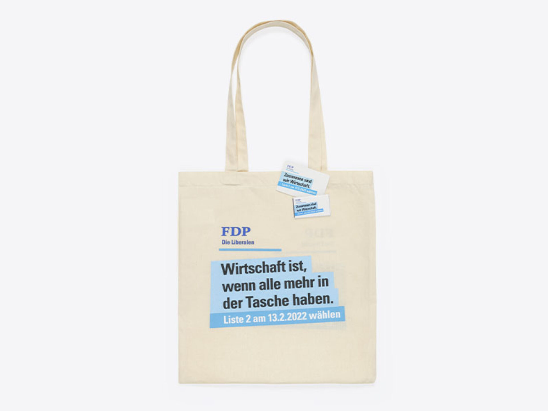 Fdp Kb Publishing Baumwolltasche Aufkleber Schoggi Fdp Kampagne