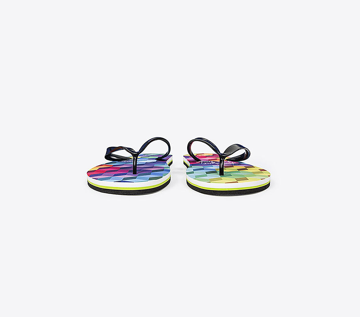 Flip Flop Light Mit Logo Werbung Bedrucken Vollflaechiger Druck Rainbow Vorne