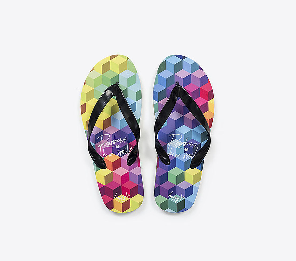 Flip Flop Light Mit Logo Werbung Bedrucken Vollflaechiger Druck Rainbow