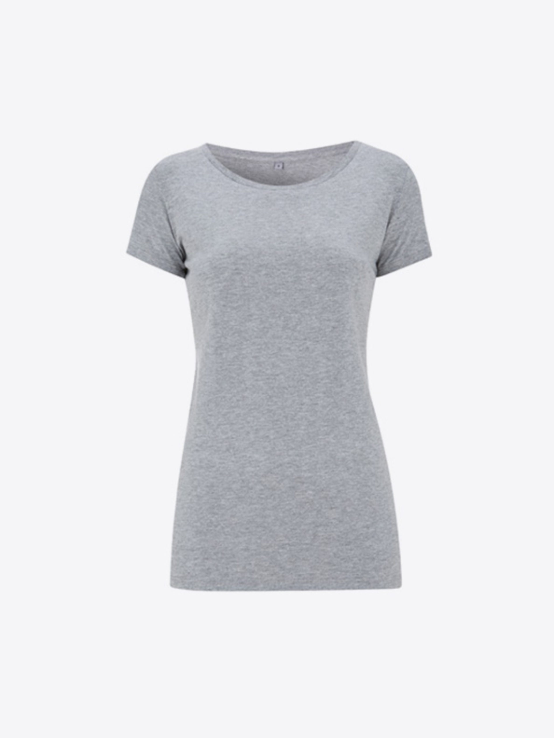 Frauen T Shirt Farbig Drucken Mit Logo Continental N09 Melange Grey