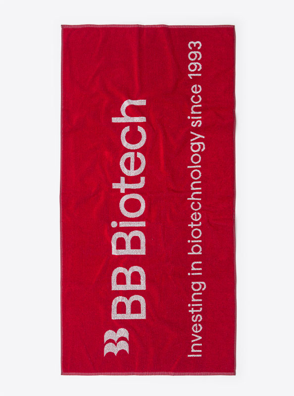 Frottiertuch Mit Einwebung Bb Biotech Logo Firmenlogo In Badetuch Einweben Kundengeschenk