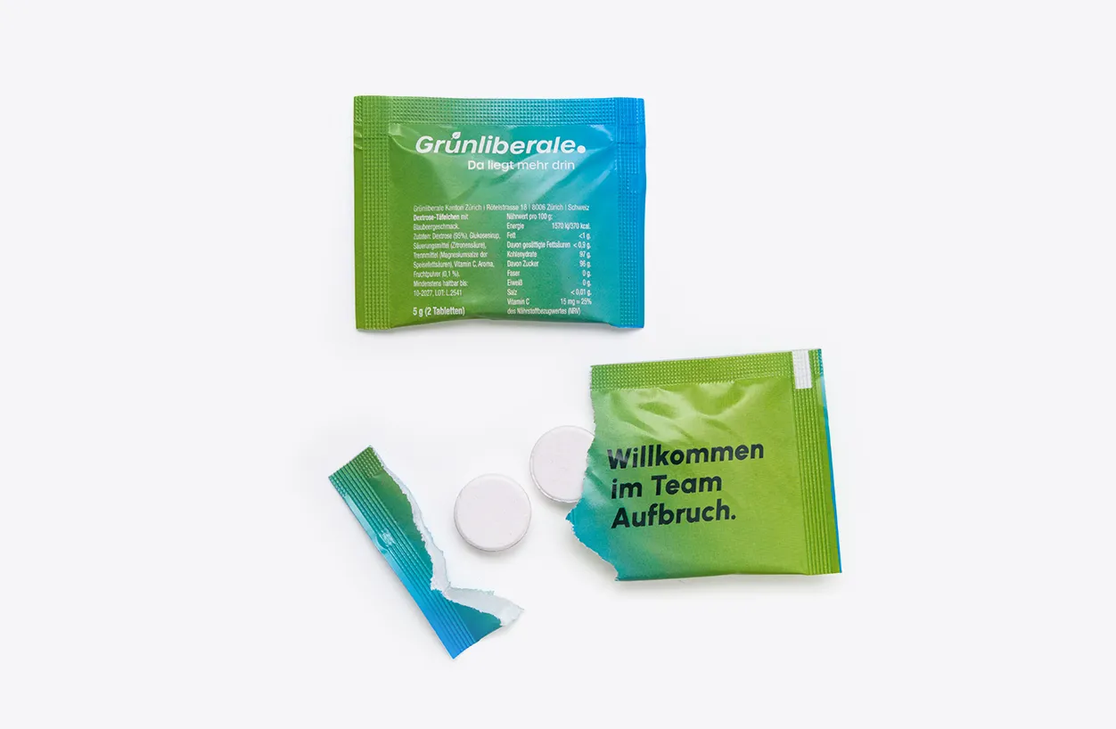 Gruenliberale Streuartikel Dextro Mints