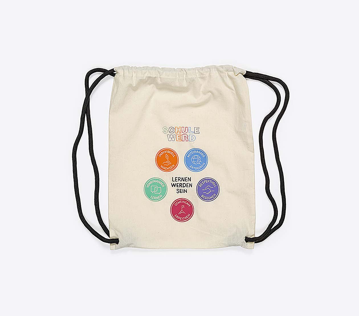 Gym Bag Aus Leichter Baumwolle Schule Werd Lernen Werden Sein Mit Logo Bedrucken