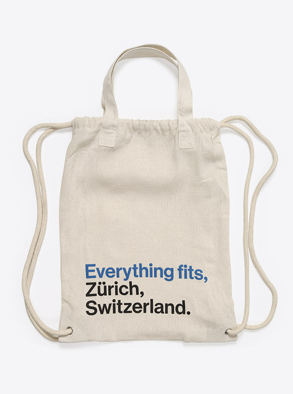 Gym Bag Zuerich Tourismus Everything Fits Mit Slogan Logo Bedrucken Baumwolle