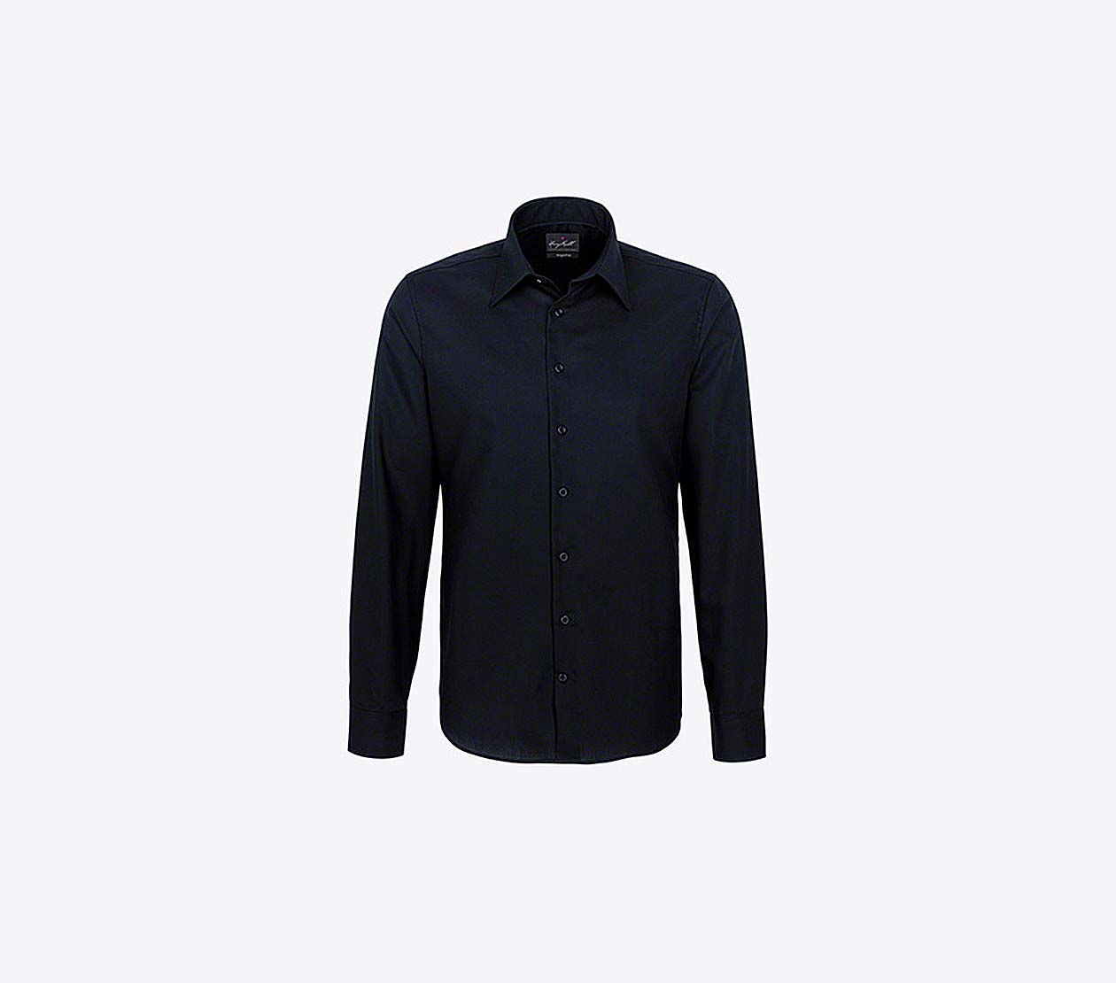 Hemd Fuer Herren Langarm Mit Logo Bedrucken Besticken Hakro 105 Farbe Schwarz