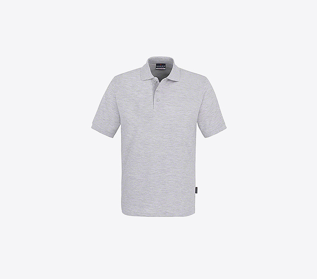 Herren Polo Shirt Besticken Lassen Hakro 810 Classic Ash Meliert