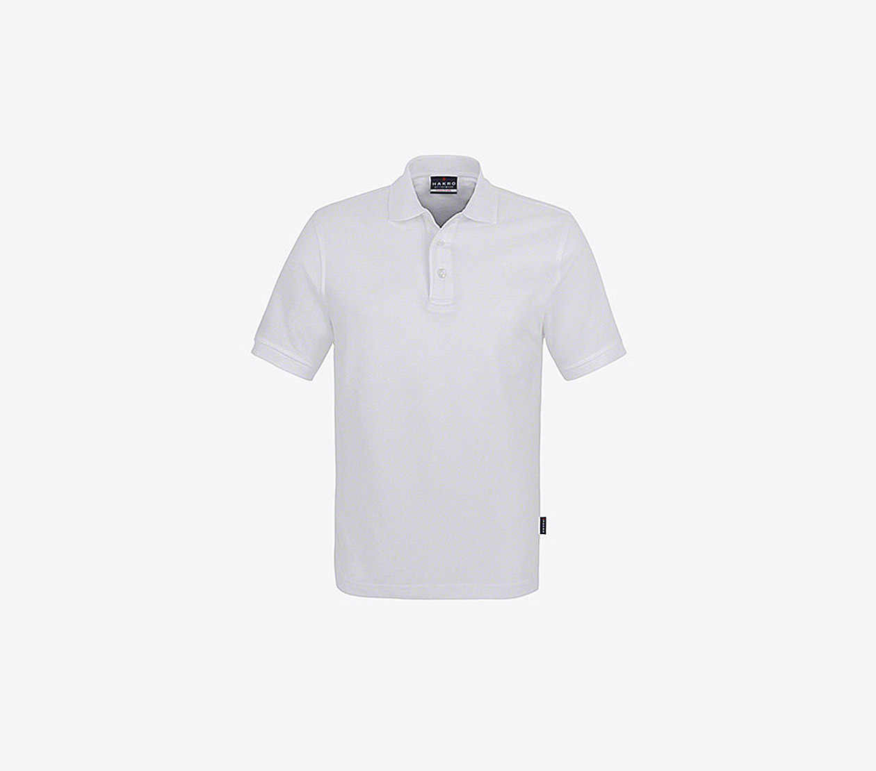 Herren Polo Shirt Mit Logo Besticken Hakro 810 Classic Weiss