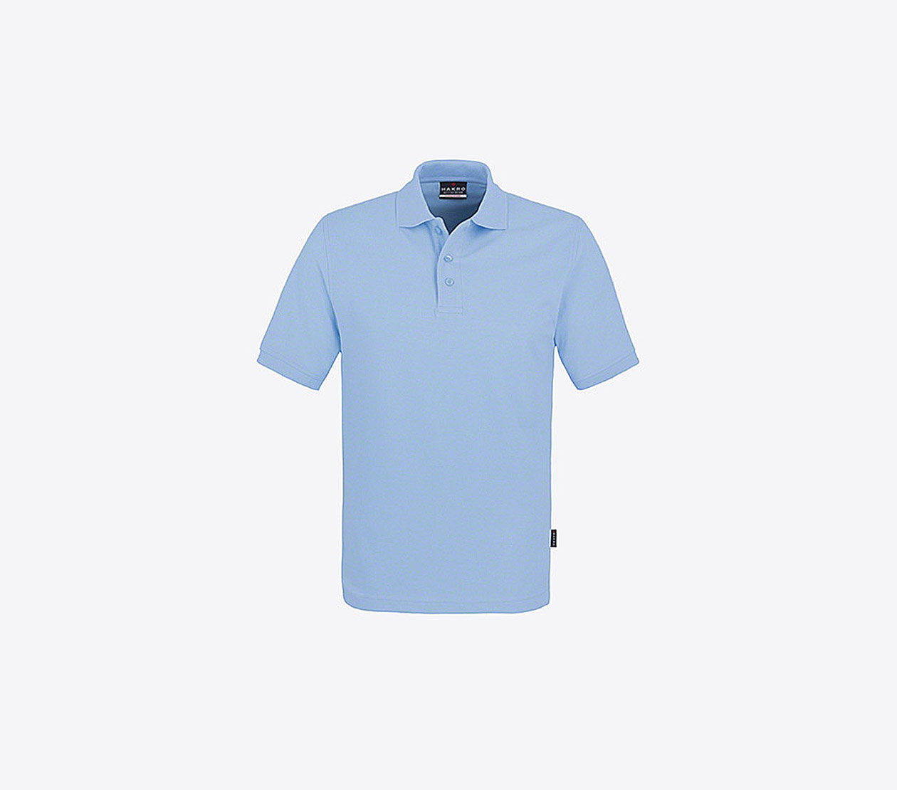 Herren Polo Shirts Mit Siebdruck Bedrucken Lassen Hakro 810 Classic Ice Blue