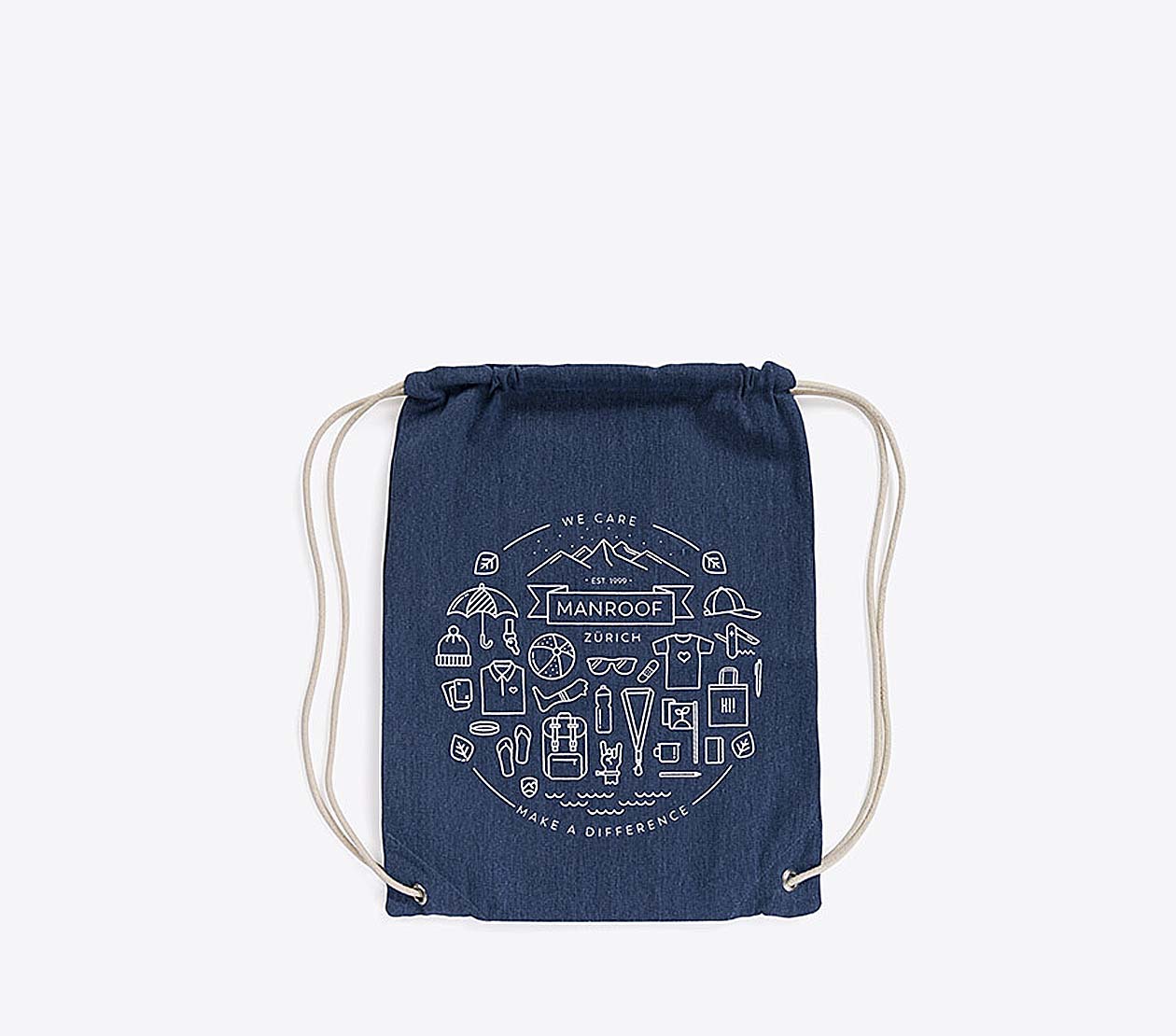 Hipster Bag Recycled Manroof Reziklierte Baumwolle Mit Logo Bedruckt