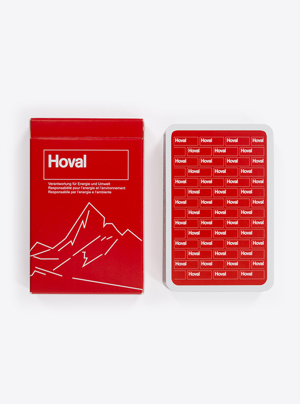 Jasskarten Werbefaltschachtel Bedruckt Hoval Karten