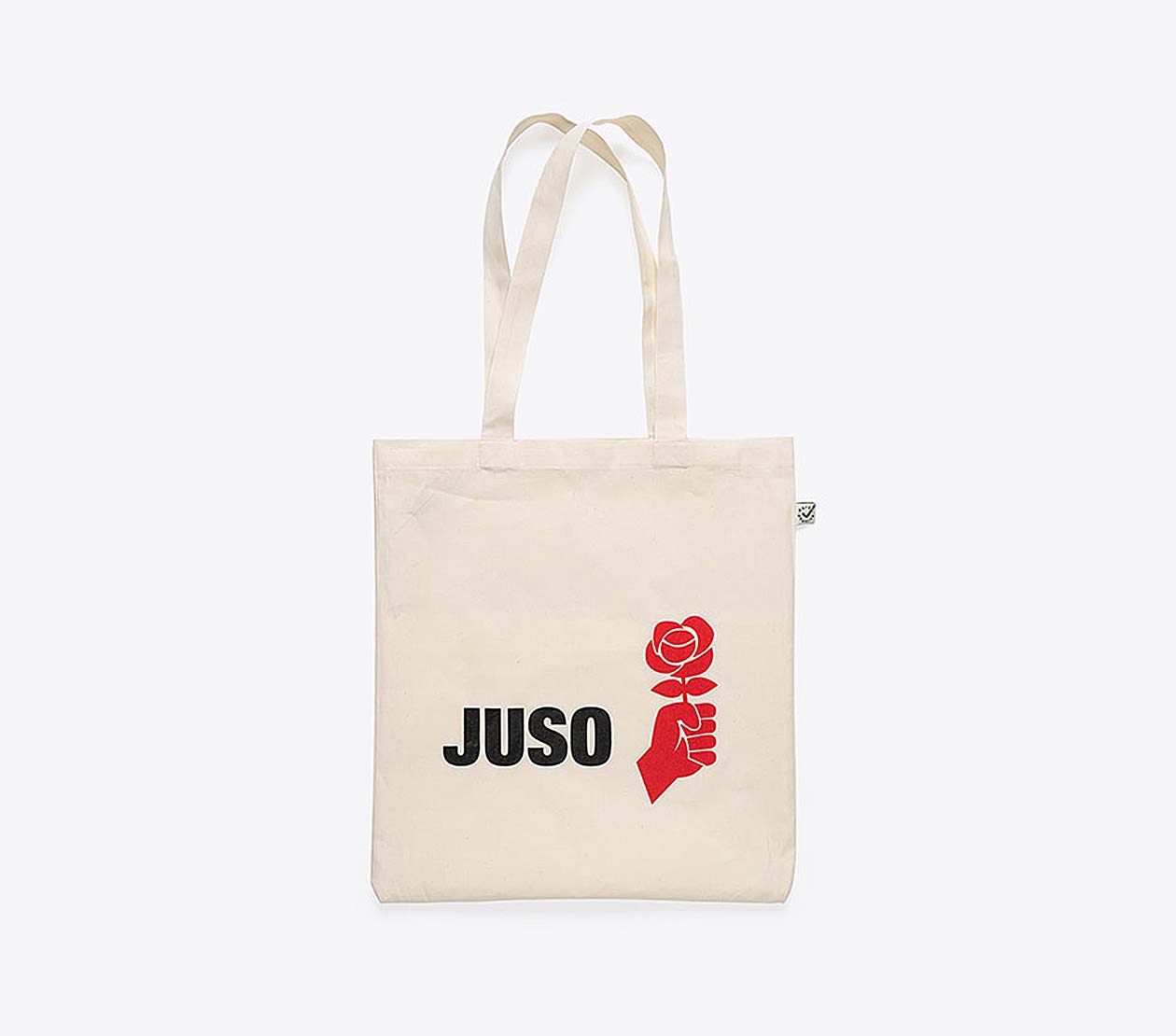 Juso Baumwolltasche Bio Logo Bedruckt