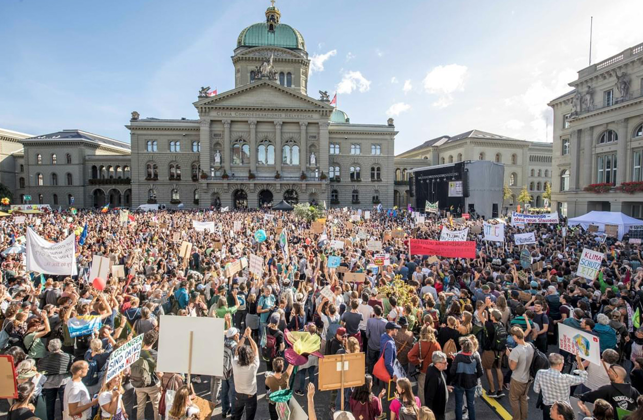 nationale klima demo 2023 in bern