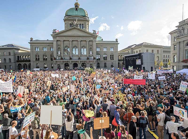 Klimaallianz Schweiz Demo Bern 30 September 2023 Bundesplatz