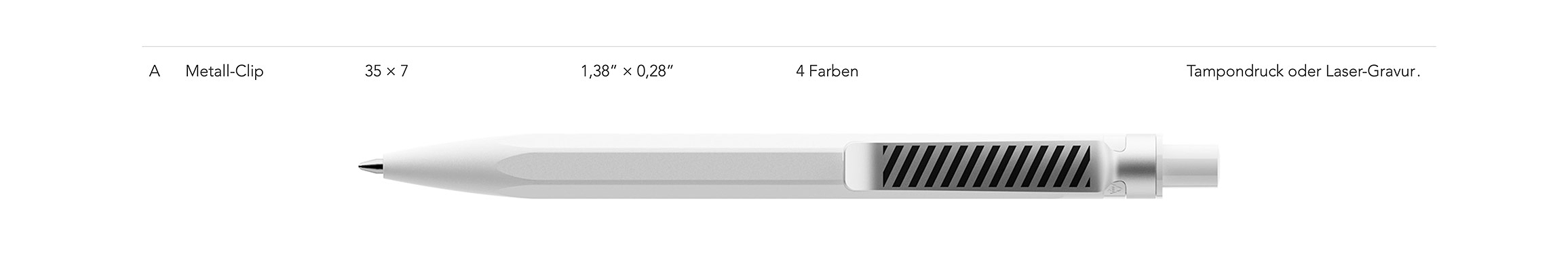 kugelschreiber stone qs50 druckflaeche