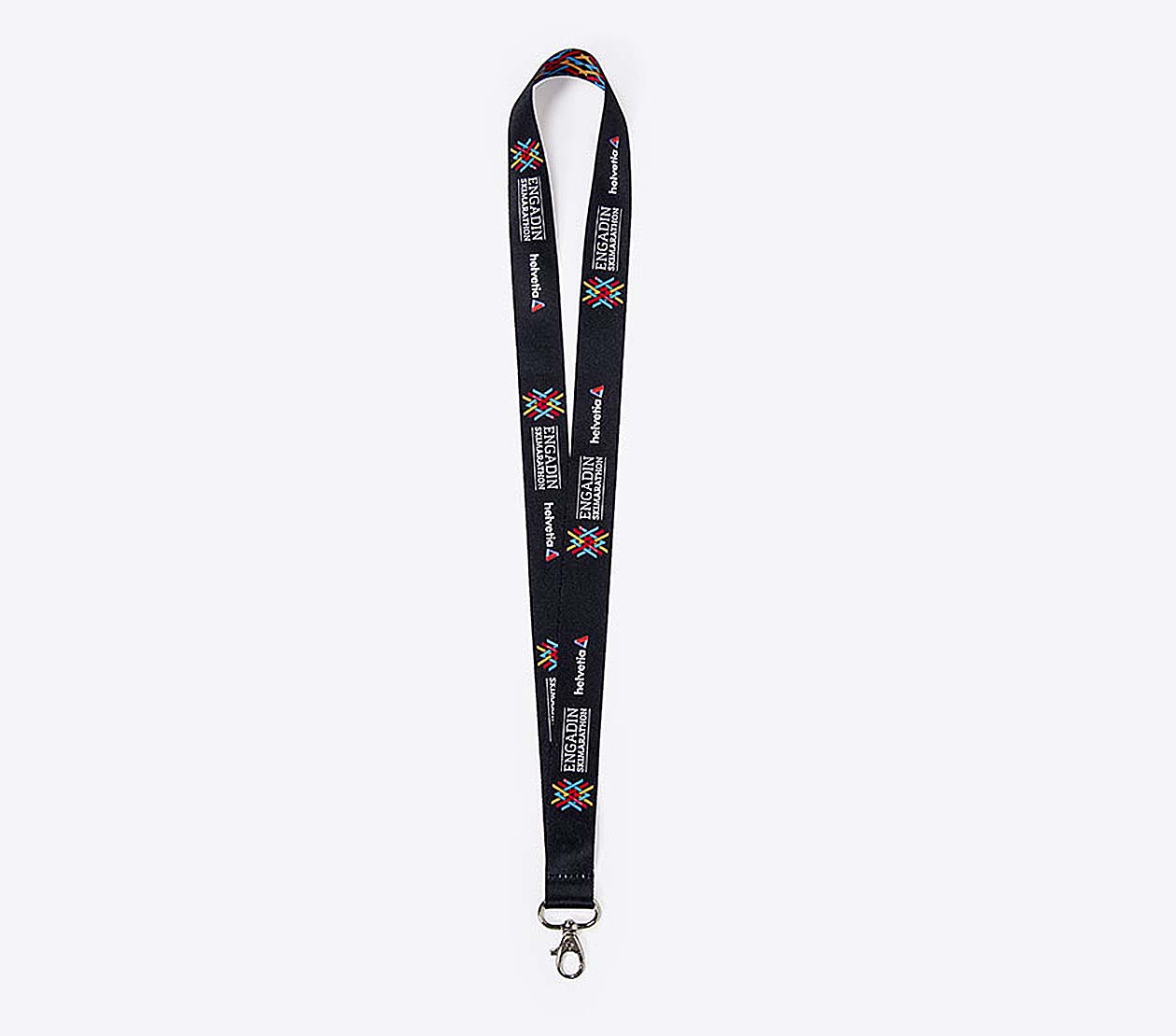 Lanyard 383 Satin Schluesselband Mit Logo Bedrucken Engadiner Skimarathon