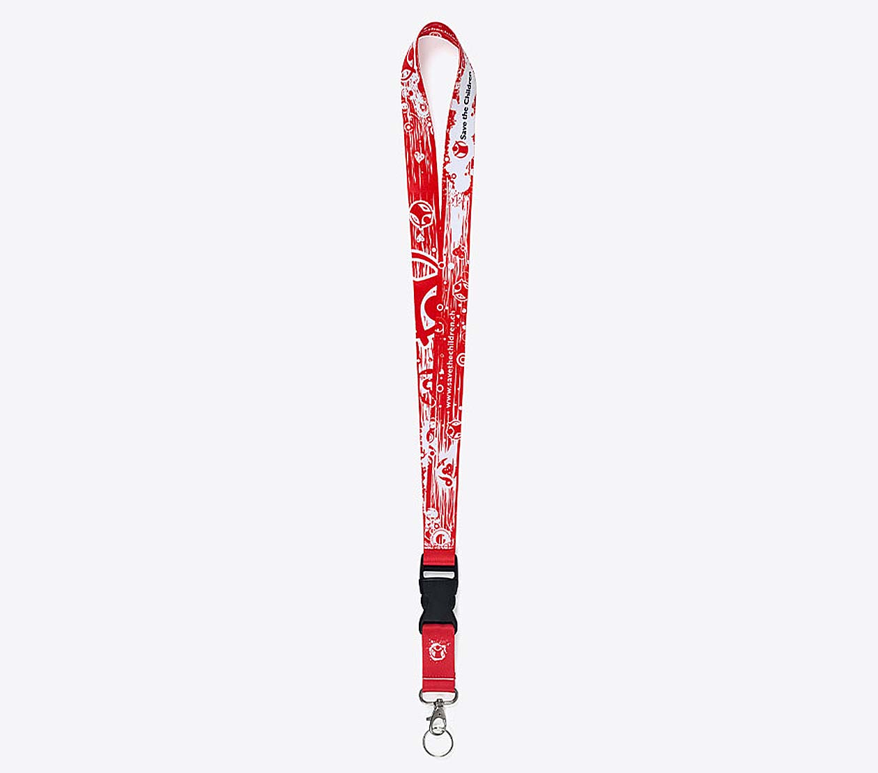 Lanyard 383 Satin Schluesselband Mit Logo Bedrucken Save The Children