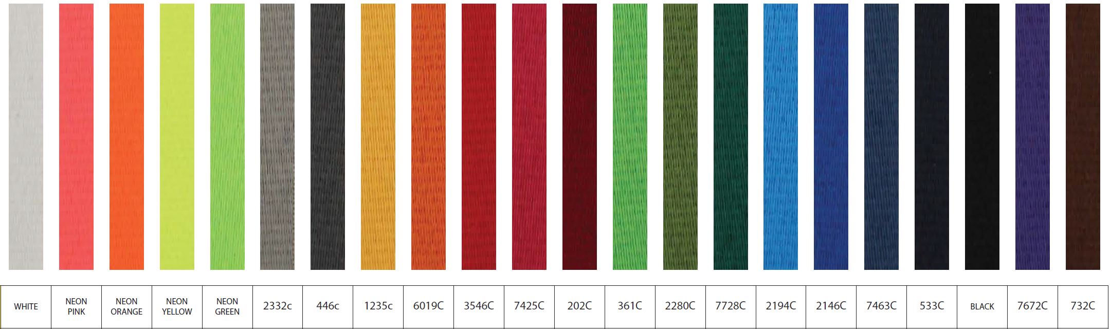 Lanyard 897 Double Layer Farbkarte Unteres Band