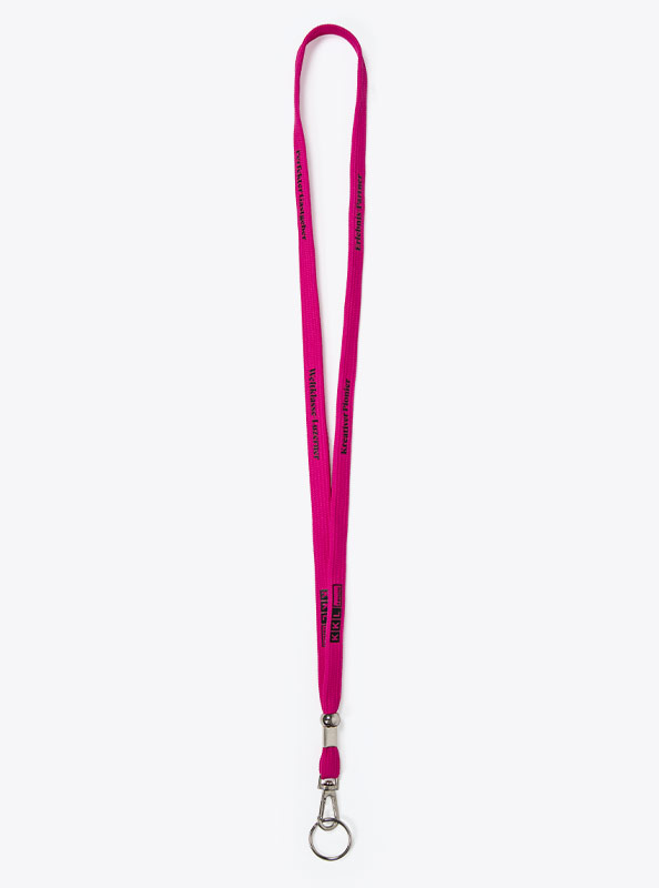 Lanyard Schluesselband Knitted Tubular Mit Logo Bedrucken Kkl Pink