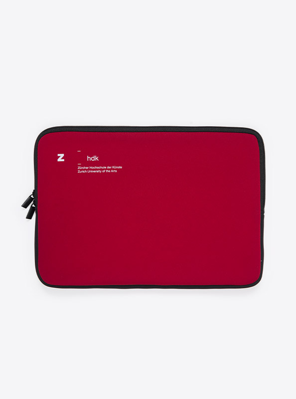 Laptop 15zoll Sleeve Mit Sujet Bedrucken Zhdk Rot