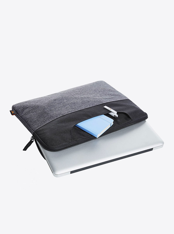 Laptop Tasche Easy Mit Logo Bedrucken Polyester Reissverschluss Offen