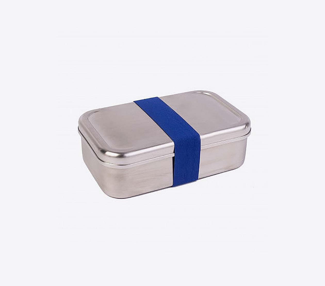 Lunchbox Edelstahl Textilband Dunkelblau