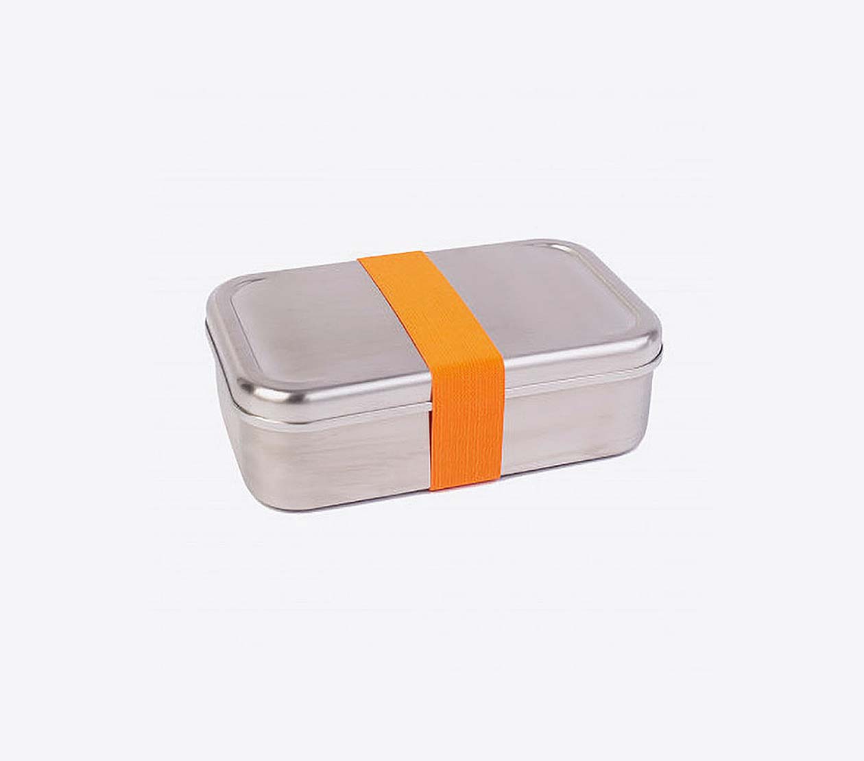 Lunchbox Edelstahl Textilband Orange