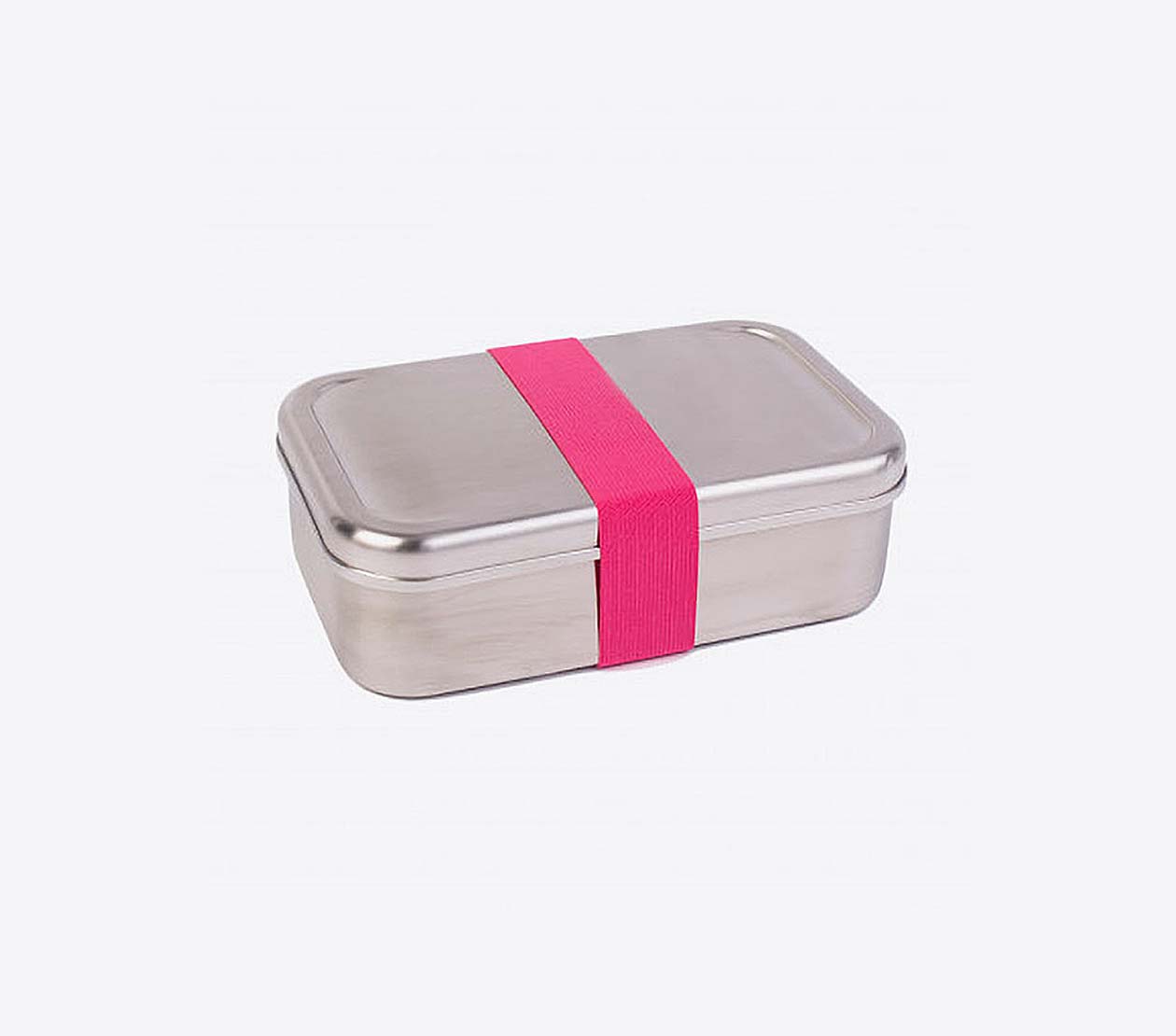 Lunchbox Edelstahl Textilband Pink