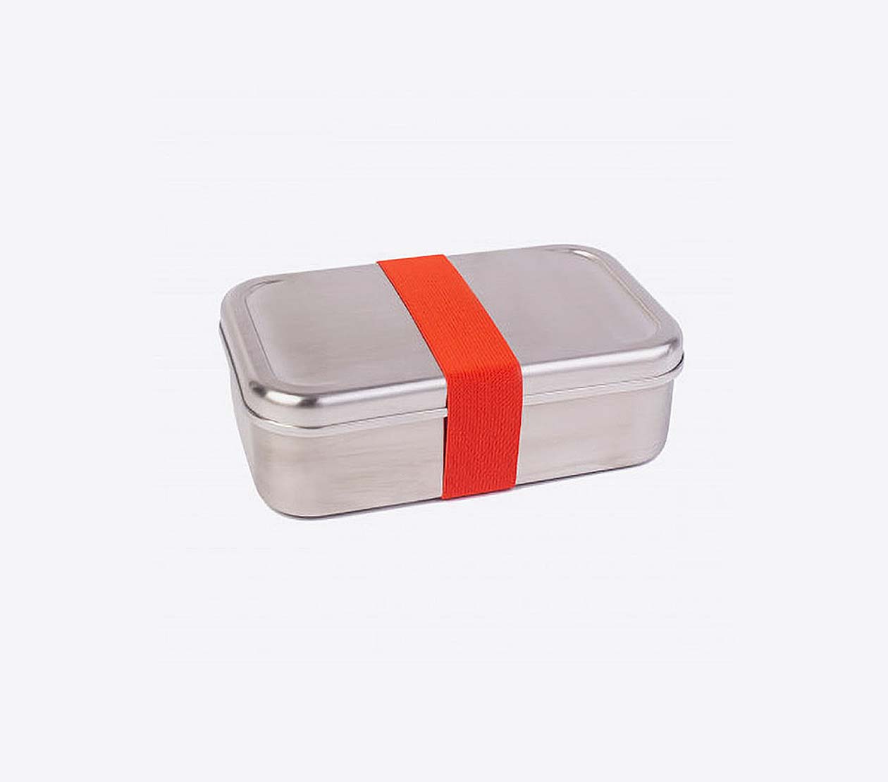 Lunchbox Edelstahl Textilband Rot