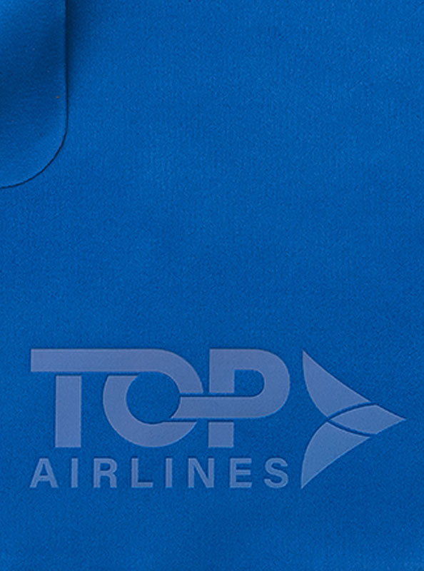 Mikrofaser Putztuch Eu Top Airlines Mit Logo Bedrucken Blau Praegung