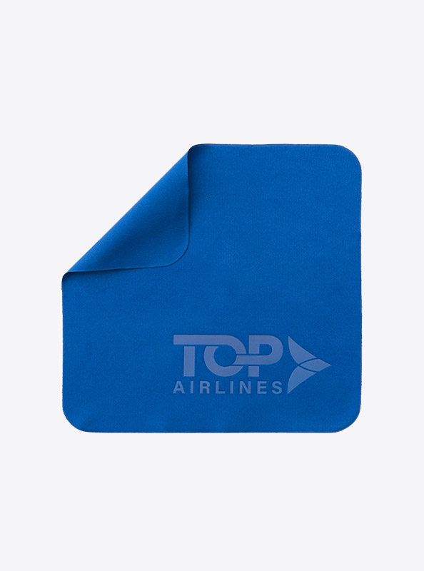 Mikrofaser Putztuch Eu Top Airlines Mit Logo Bedrucken Blau