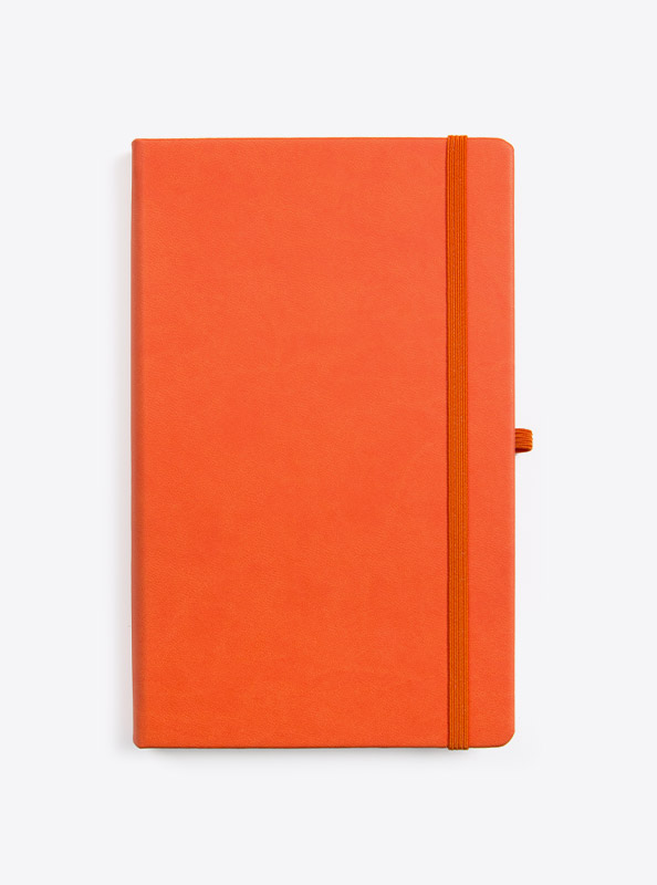 Notizbuch Premium Hardcover Individuell Gestalten Bedrucken Orange