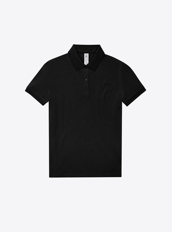 Polo Shirt Damen Easy B+c Mit Logo Bedrucken Black