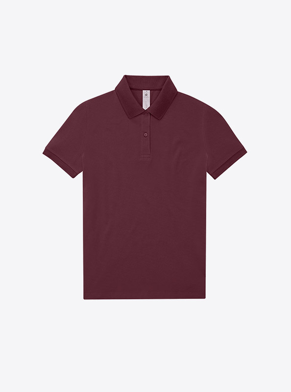 Polo Shirt Damen Easy B+c Mit Logo Bedrucken Burgundy