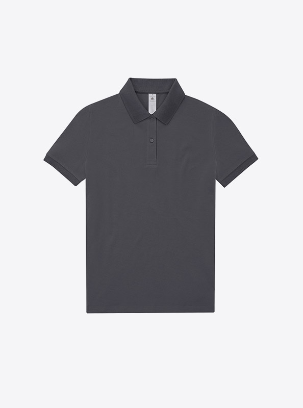 Polo Shirt Damen Easy B+c Mit Logo Bedrucken Dark Grey