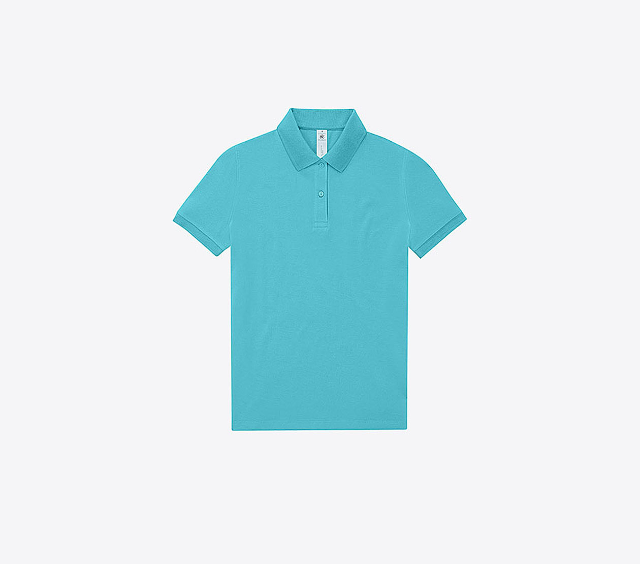 Polo Shirt Damen Easy B+c Mit Logo Bedrucken Meta Turquoise