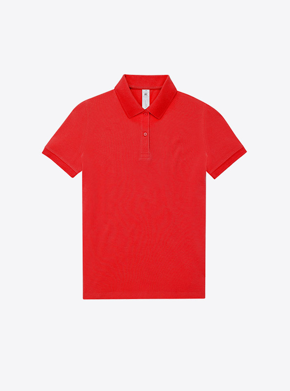 Polo Shirt Damen Easy B+c Mit Logo Bedrucken Red
