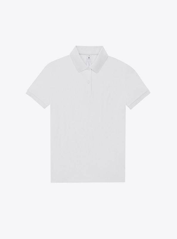 Polo Shirt Damen Easy B+c Mit Logo Bedrucken White