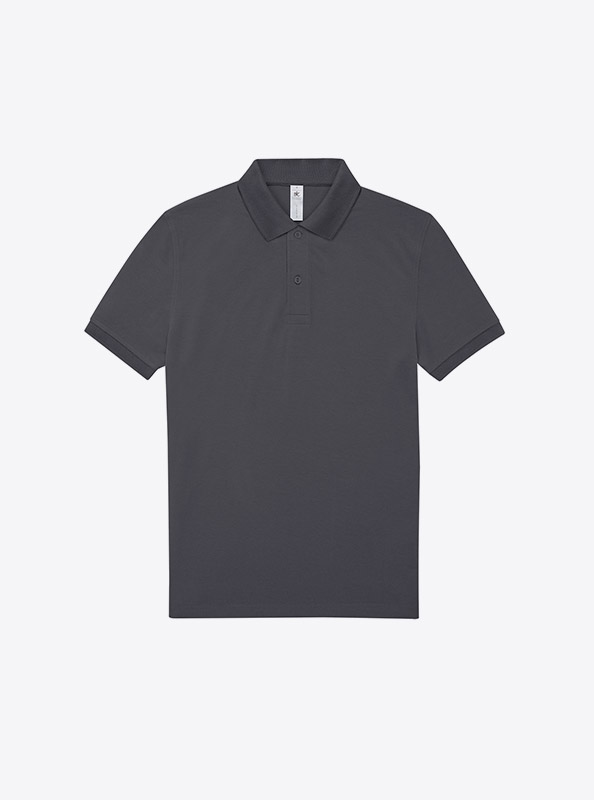Polo Shirt Herren Easy B+c Mit Logo Bedrucken Baumwolle Dark Grey