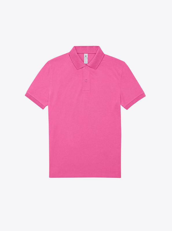Polo Shirt Herren Easy B+c Mit Logo Bedrucken Baumwolle Lotus Pink