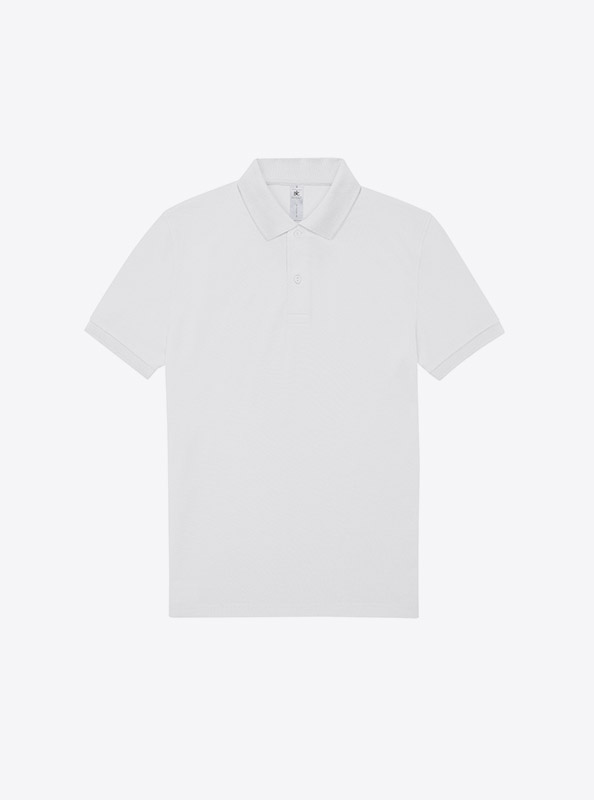 Polo Shirt Herren Easy B+c Mit Logo Bedrucken Baumwolle White