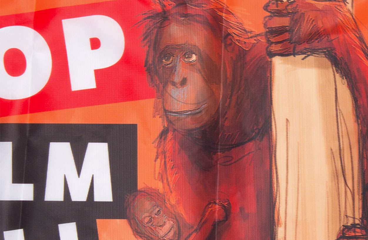 referendum banner stop palmoel close up
