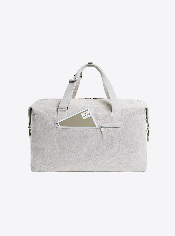 Reisetasche Easy Halfar Mit Logo Bedrucken Baumwolle Reissverschluss Natur