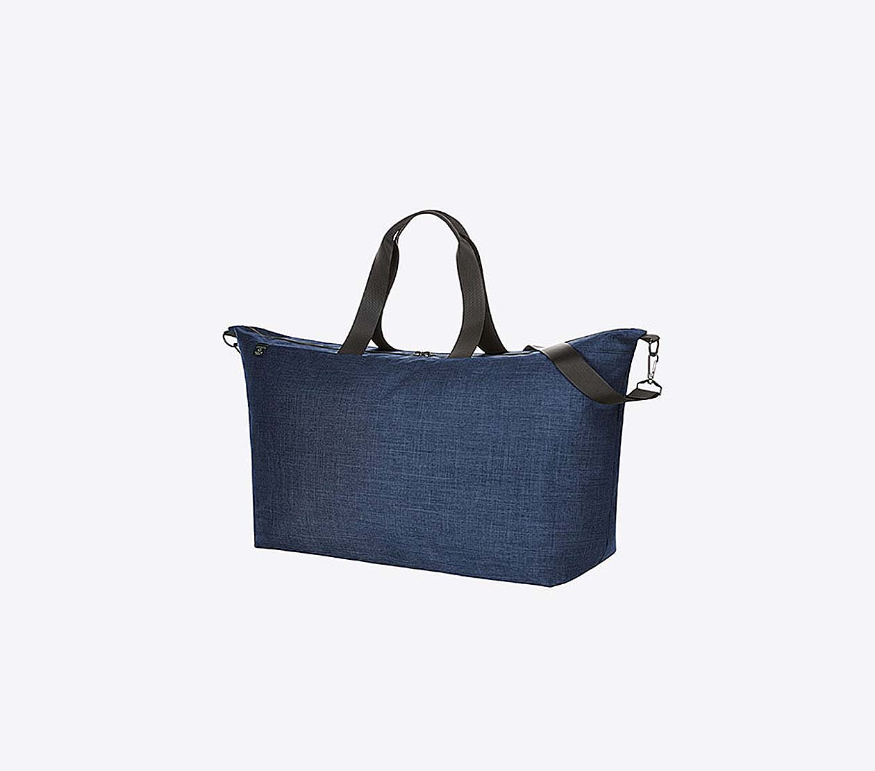 Reisetasche Eu Easy Mit Logo Bedrucken Recycled Polyester Leicht Blau Meliert